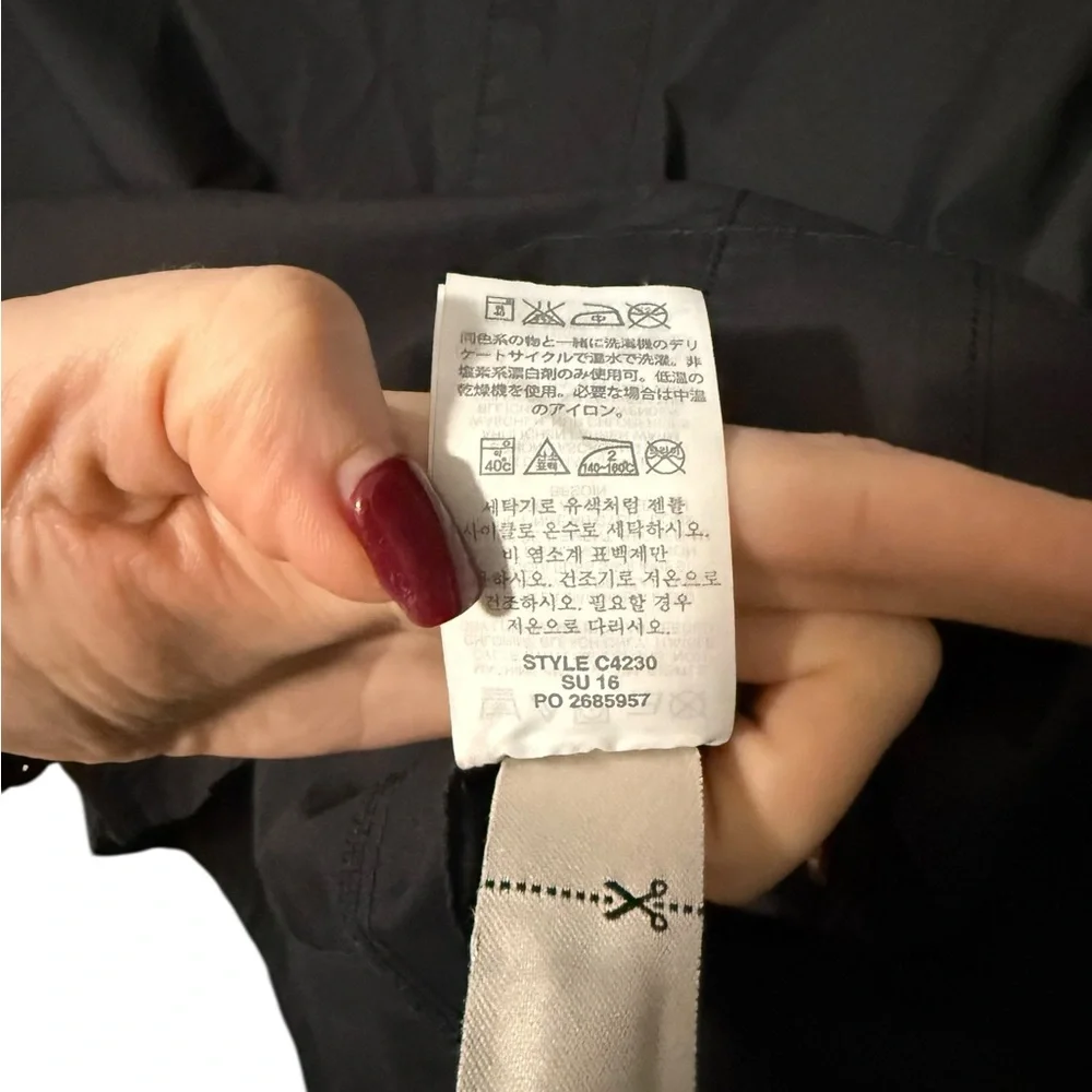 J. Crew Black Poplin 100% cotton Dress size Small